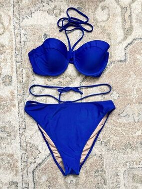 NWOT Vibrant Royal Blue Two-Piece Bikini Set